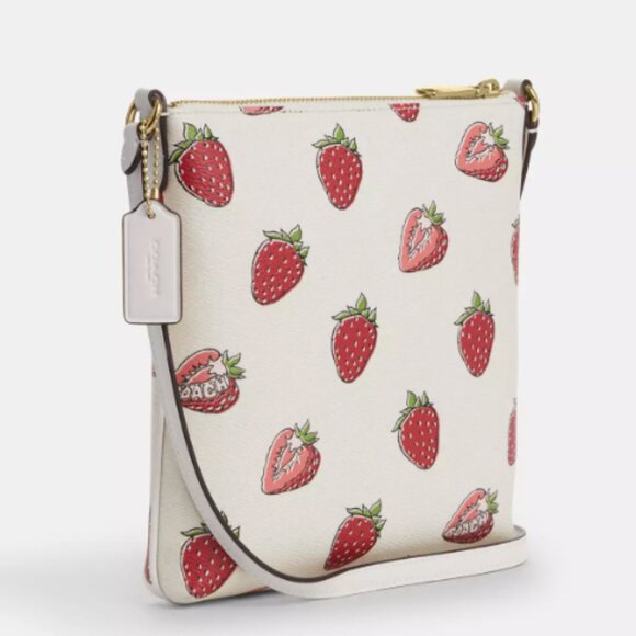 Coach Mini Rowan File Bag With Strawberry Print NWT - Picture 4 of 7